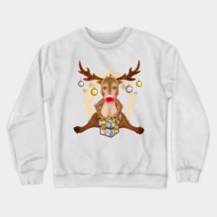 Happy Reindeer Crewneck Sweatshirt